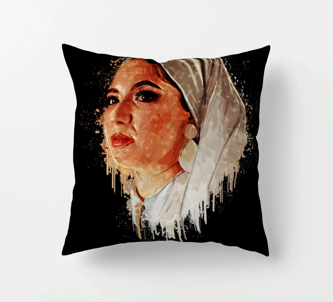 Woman Hijab decorative cushion by Gunawan Rb