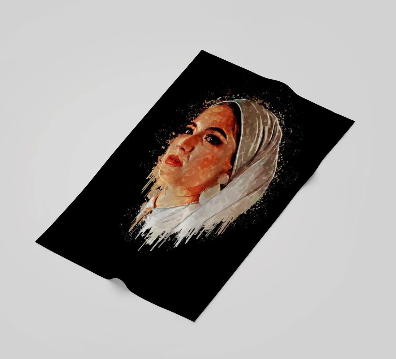 Woman Hijab beach towel by Gunawan Rb