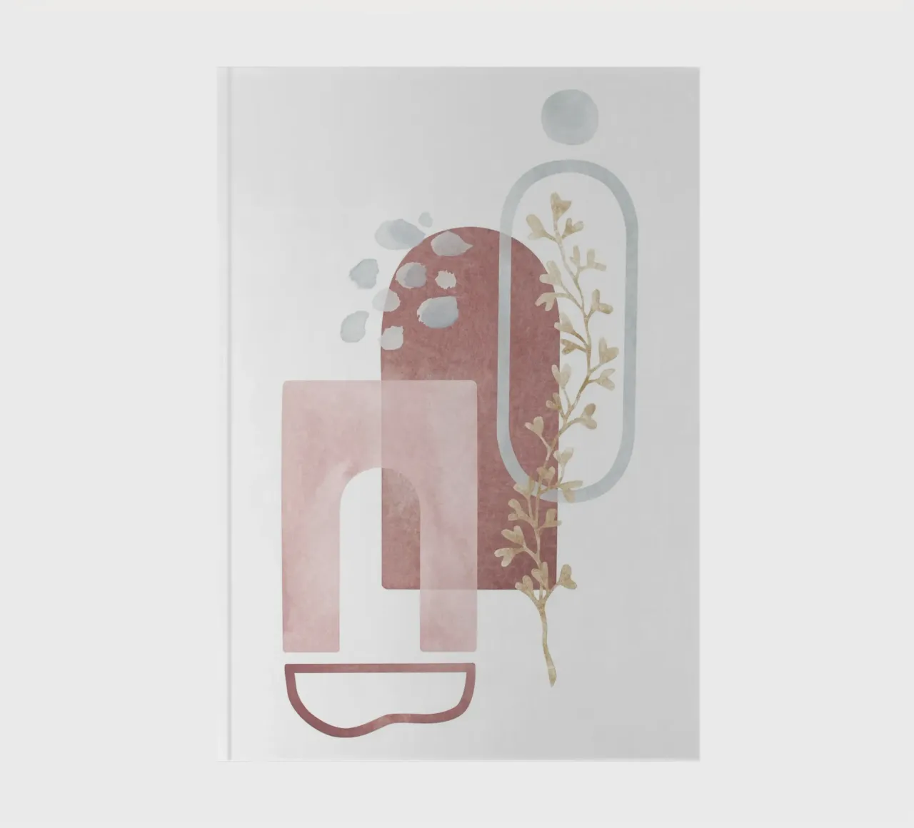 Botanical Balance - Abstract pastel art notebook by Whole©