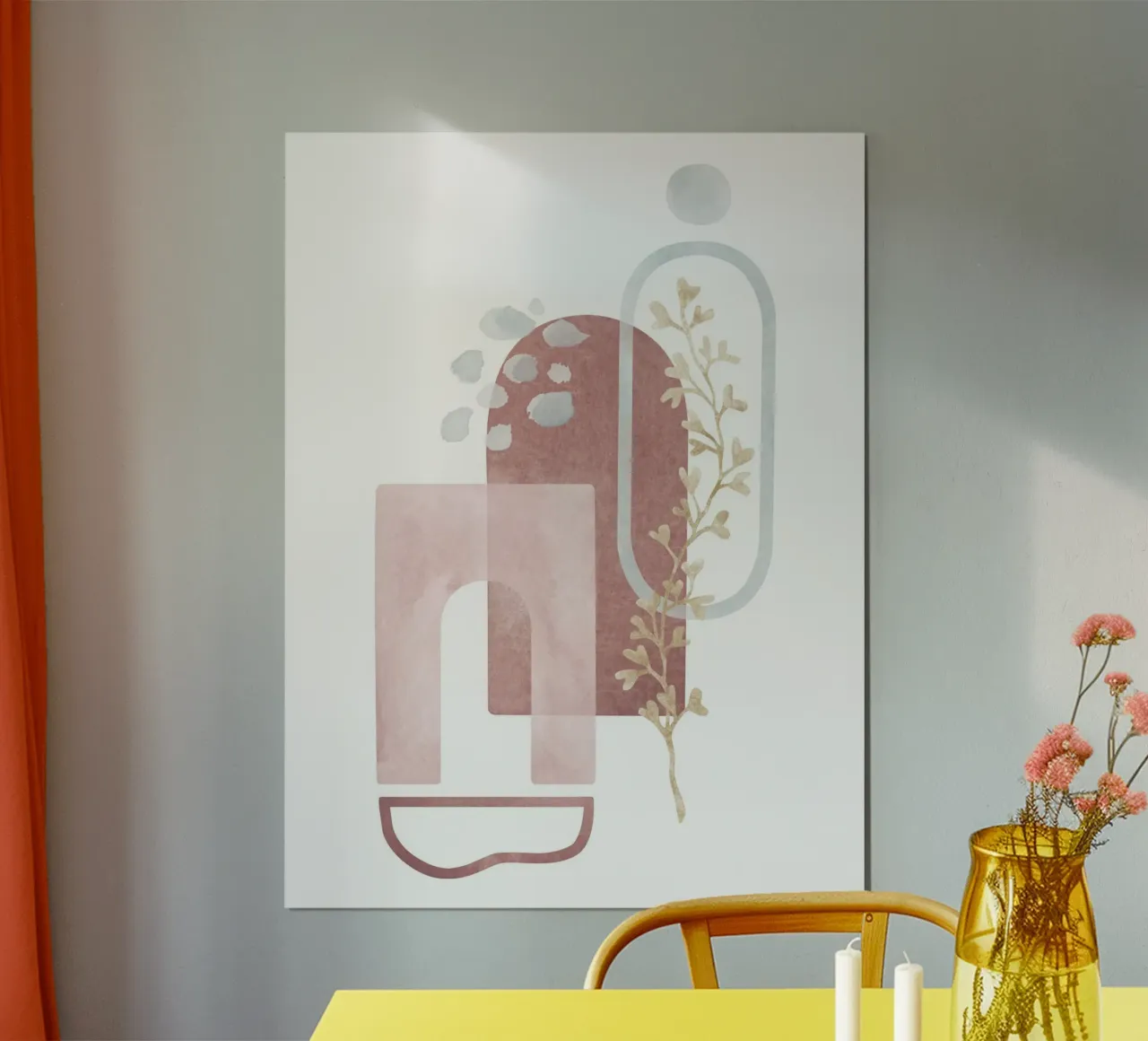 Botanisch evenwicht - Abstracte pastelkunst poster van Whole©