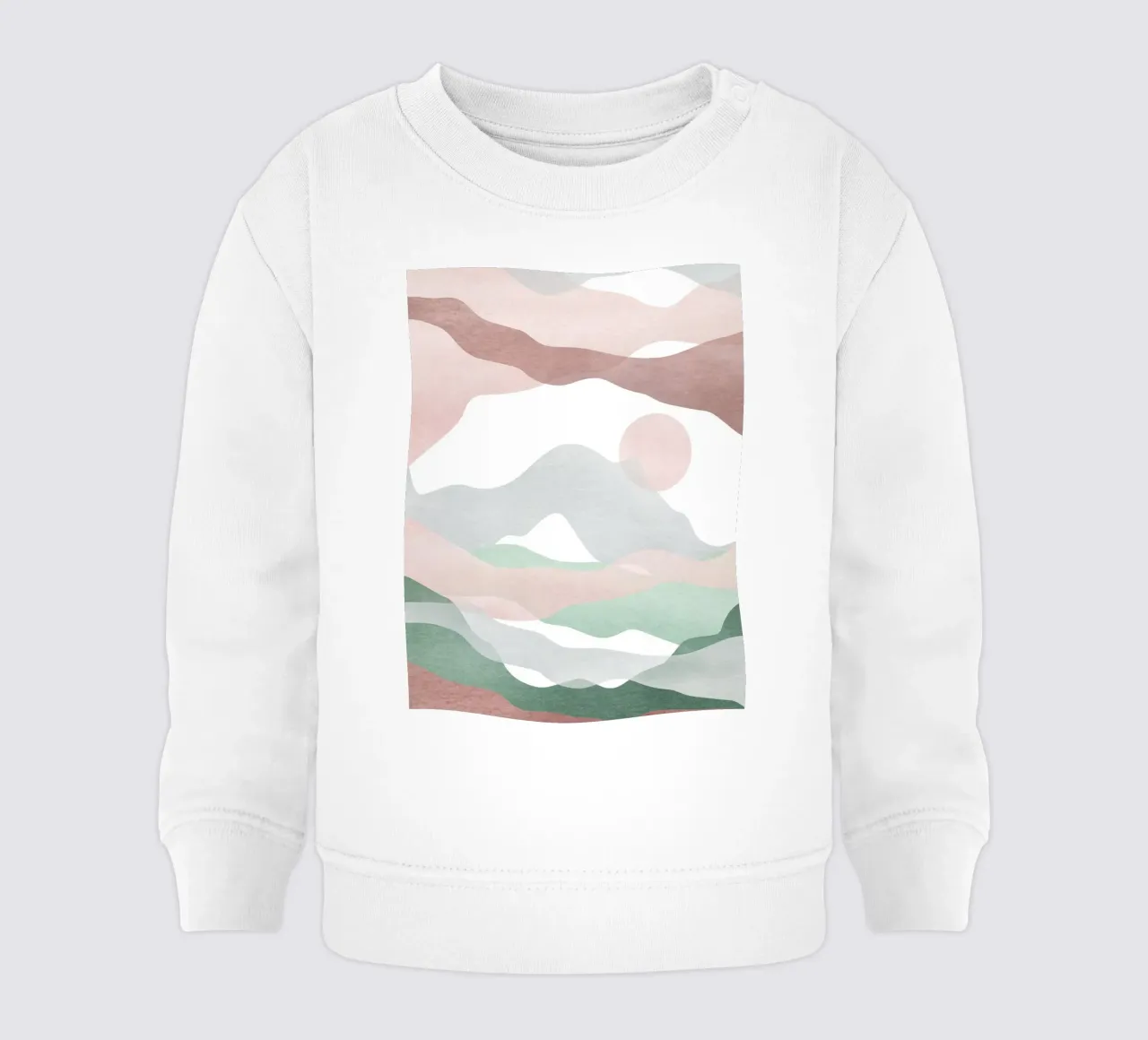 Abstract pastel landscape - Gentle waves baby sweatshirt by Whole©