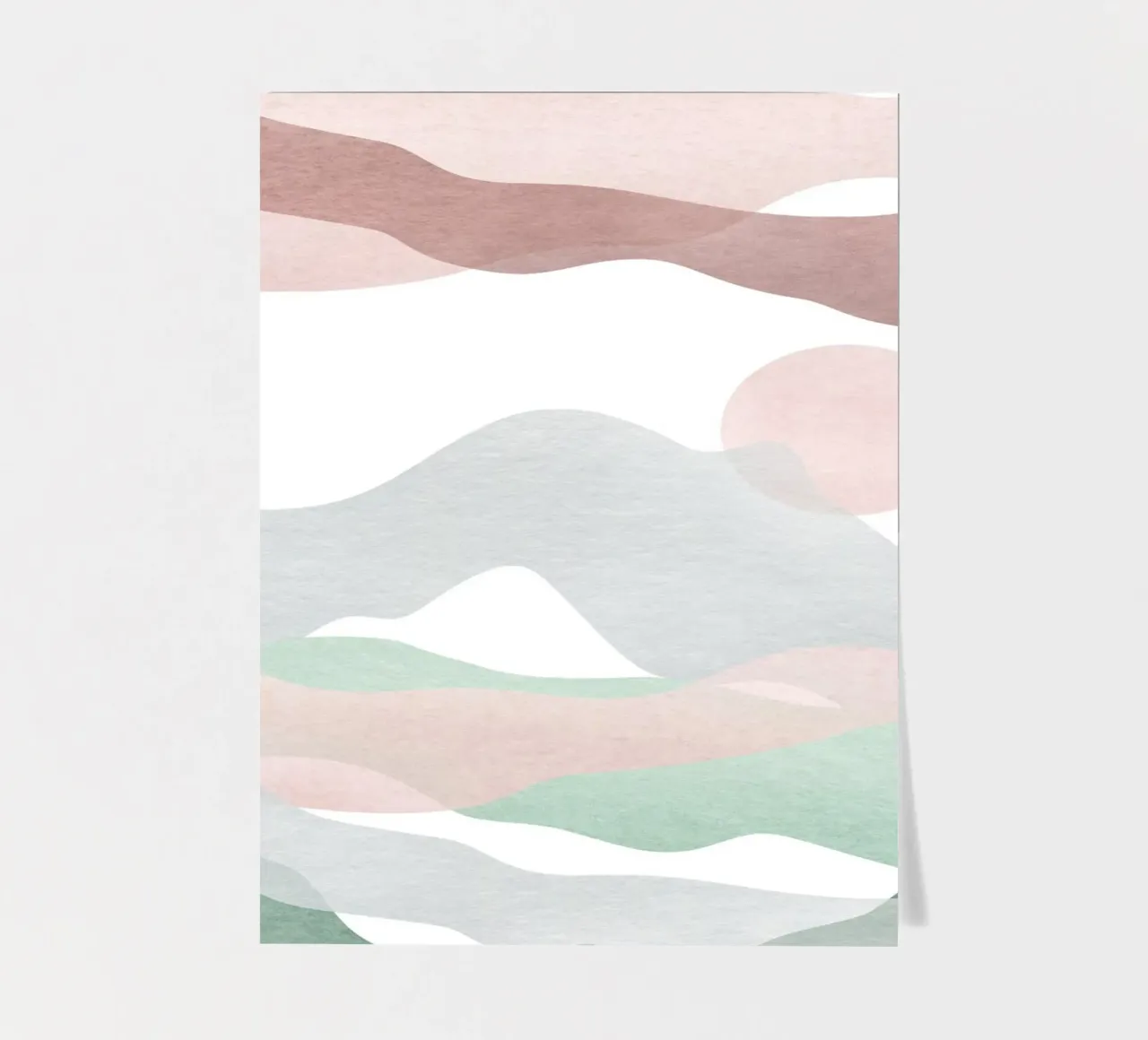 Abstract pastel landscape - Gentle waves sticker sheet by Whole©
