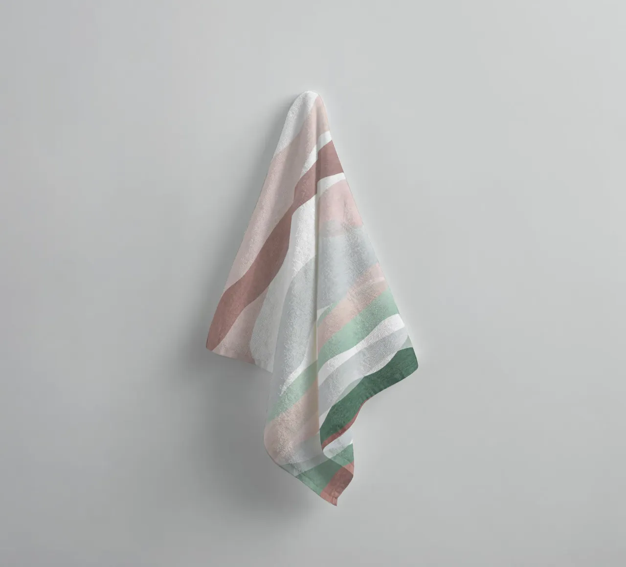 Abstract pastellandschap - Zachte golven badhanddoek van Whole©