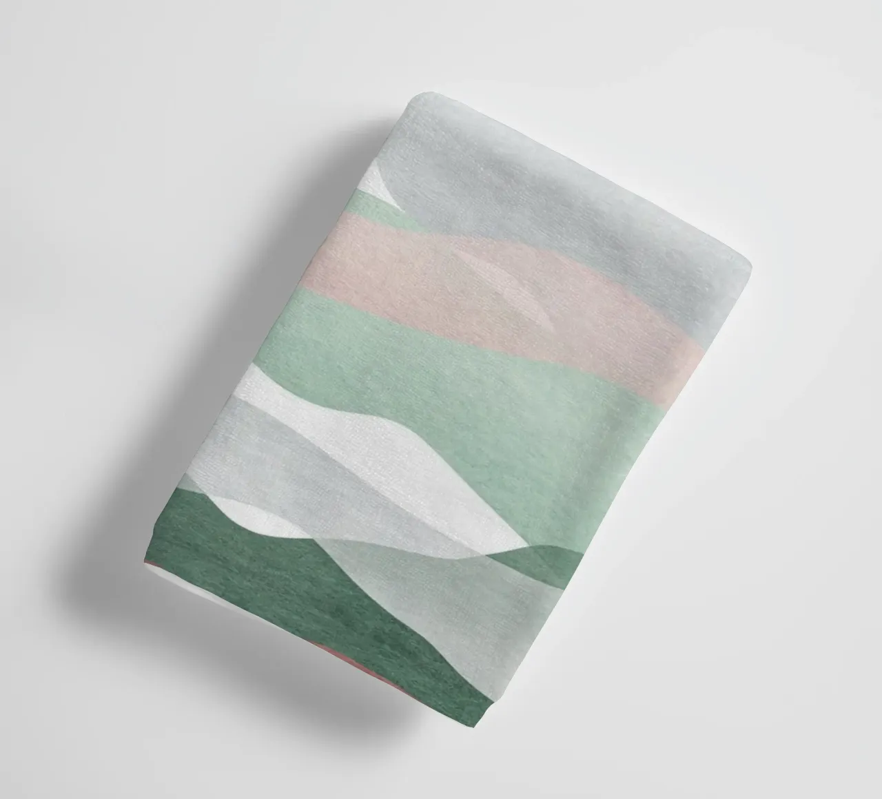 Abstract pastellandschap - Zachte golven badhanddoek van Whole©