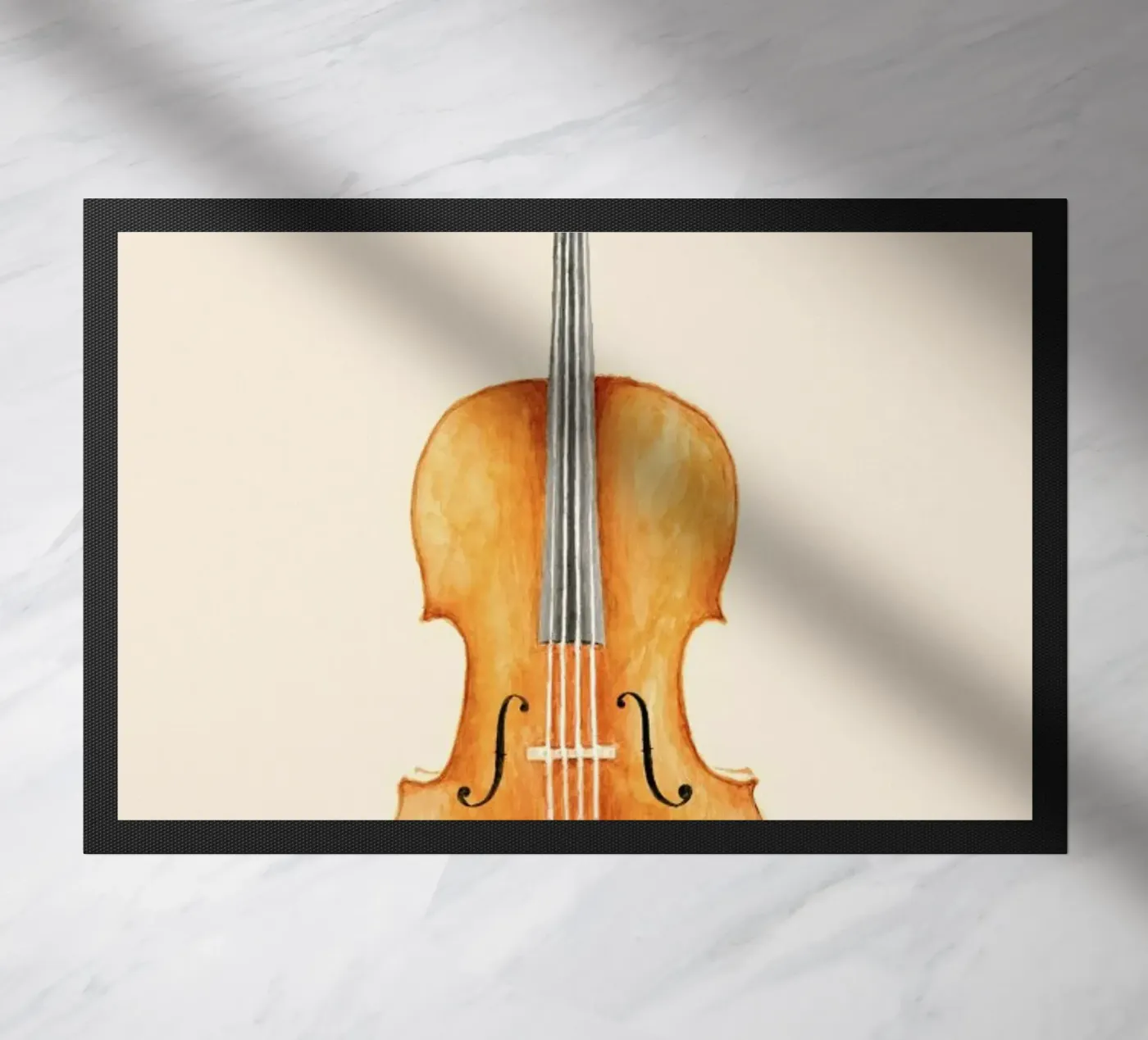 Cello doormat by Florent Bodart