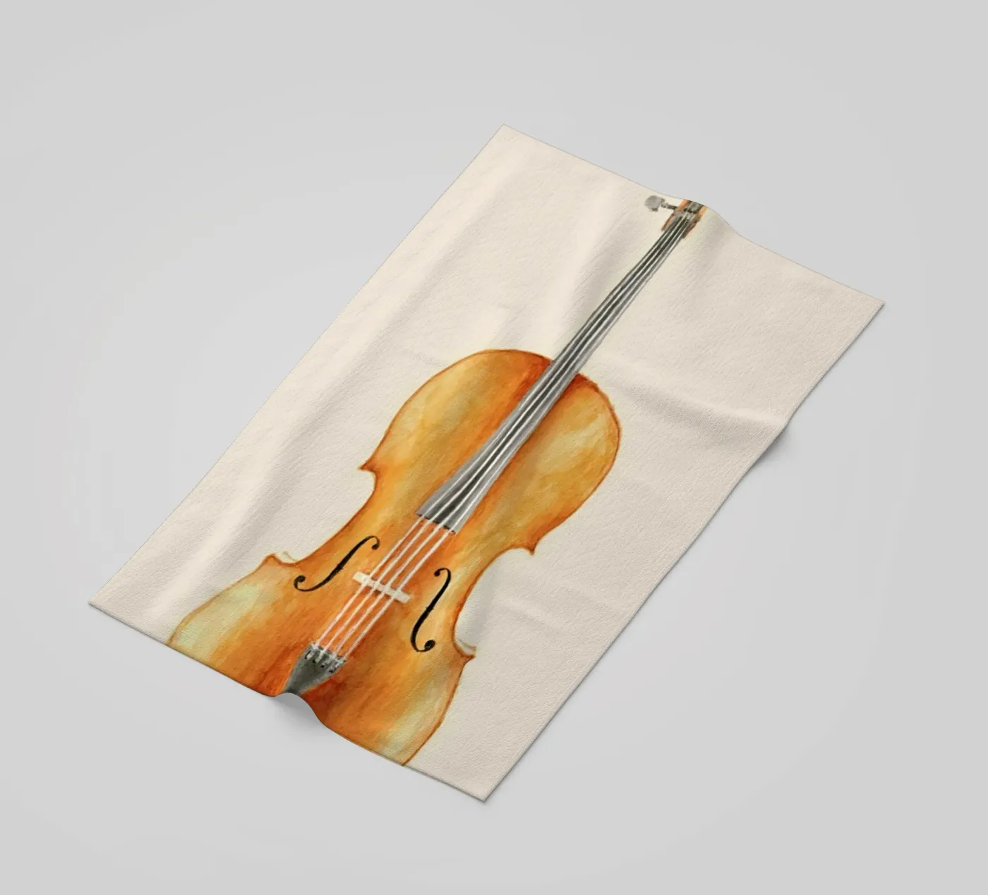 Cello beach towel by Florent Bodart