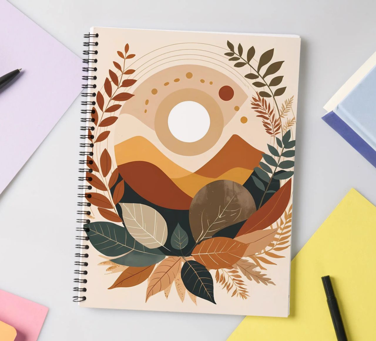Desert Sunset Serenity cuaderno de espiral de Artistic-shop
