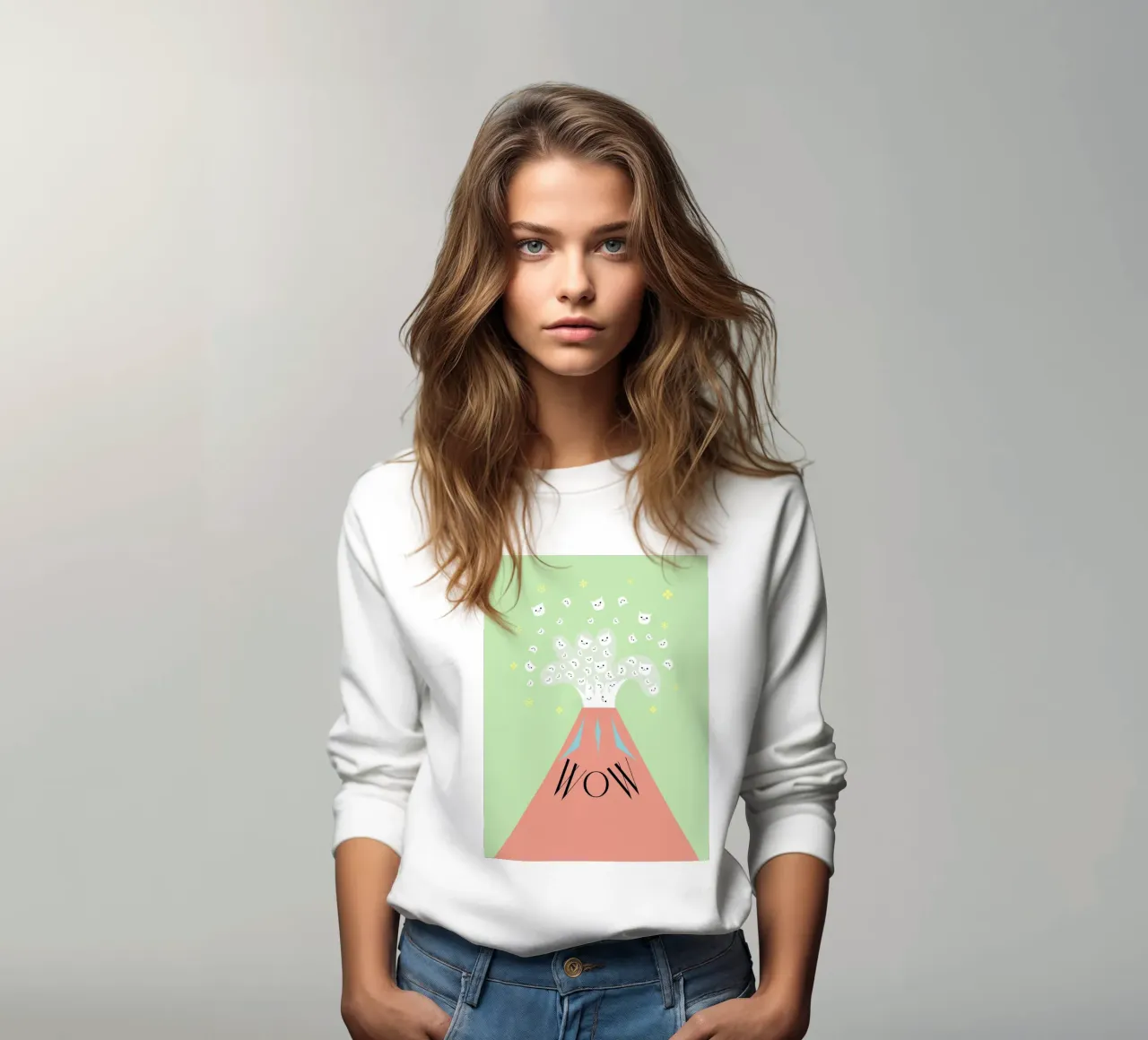 WOW - Cat Mountain felpa da natural neutral
