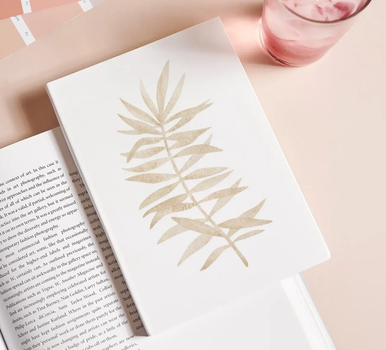 Minimalist palm leaf - natural elegance notebook by Whole©
