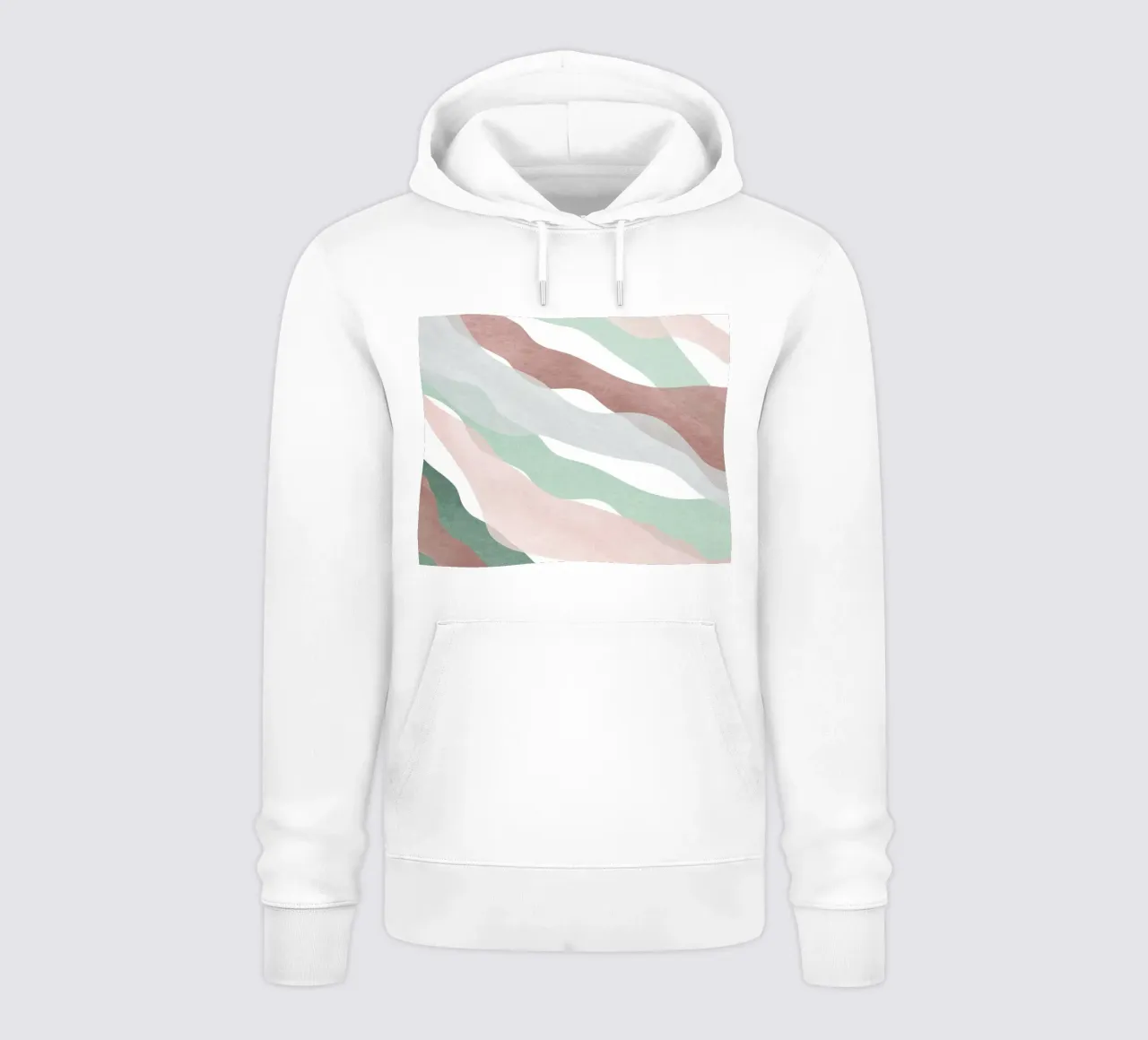 Waves of calm - Abstract pastel art hoodie by Whole©