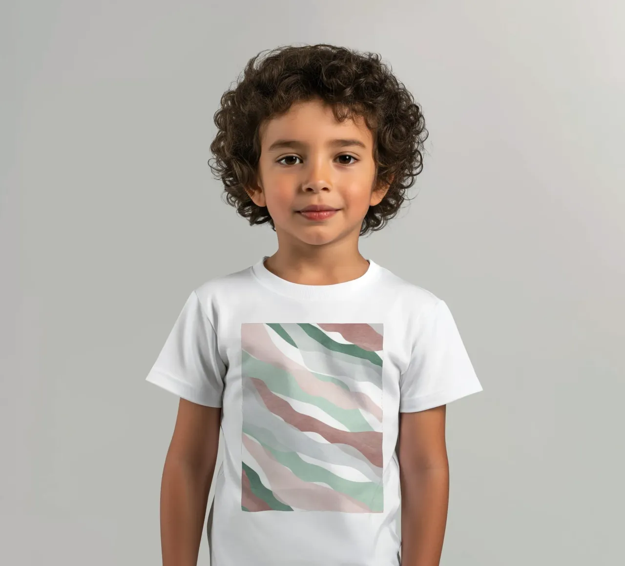 Vagues de calme - Art abstrait au pastel t-shirt enfant de Whole©