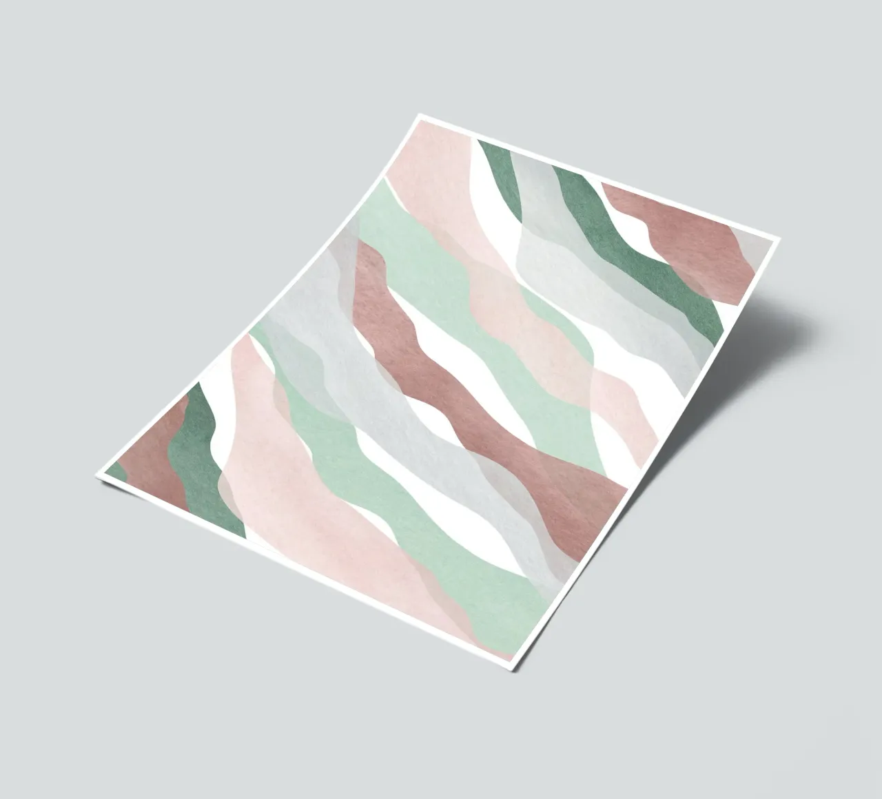 Golven van rust - Abstracte pastelkunst stickervel van Whole©