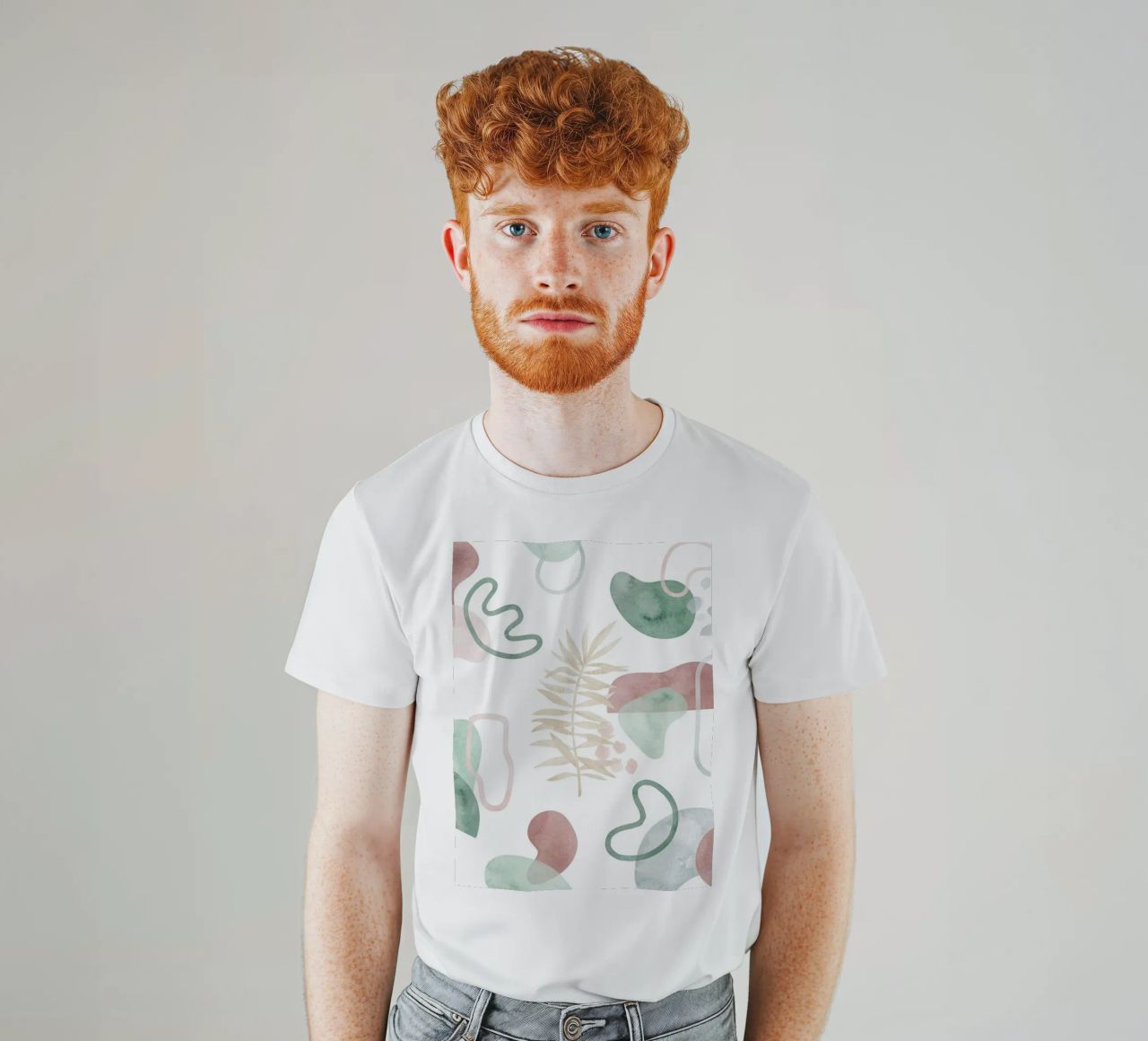 Abstract palm tree pattern - Modern botany t-shirt by Whole©