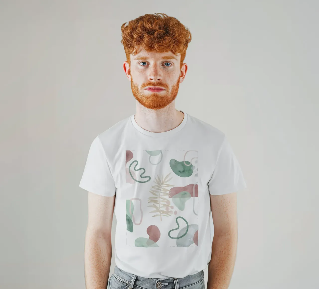 Motif de palmier abstrait - Botanique moderne t-shirt de Whole©