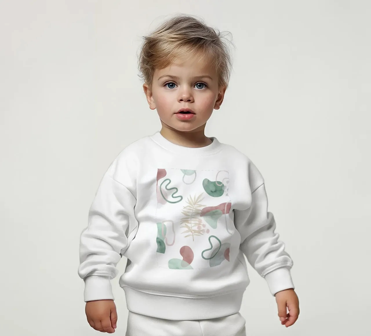 Abstract palm tree pattern - Modern botany baby sweatshirt by Whole©
