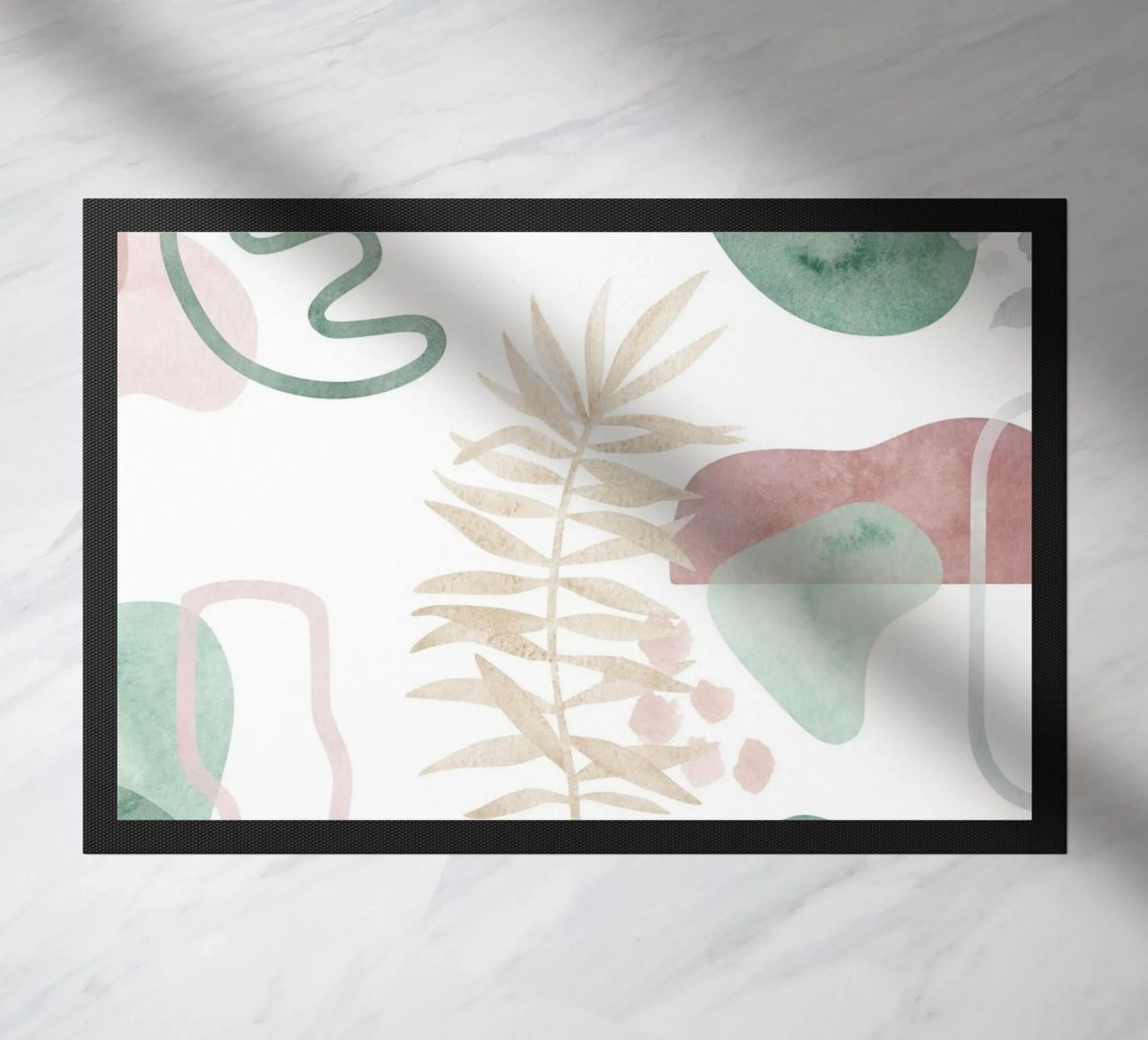 Abstract palm tree pattern - Modern botany doormat by Whole©