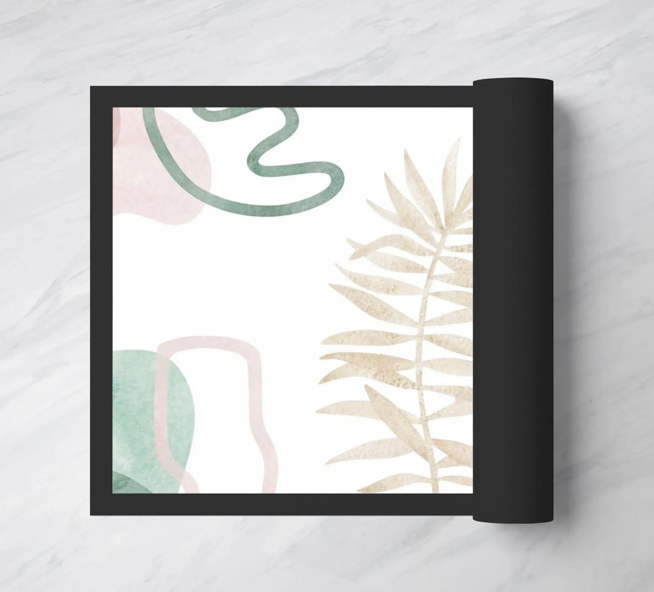 Abstract palm tree pattern - Modern botany doormat by Whole©