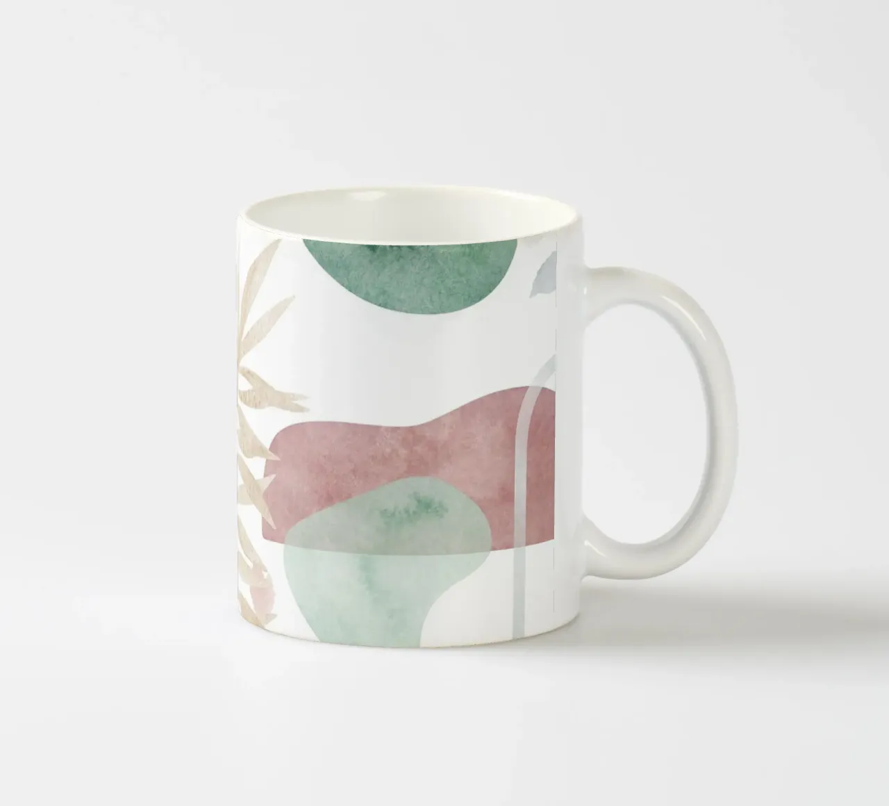 Abstract palm tree pattern - Modern botany ceramic mug by Whole©