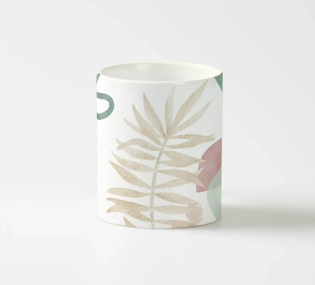 Abstract palm tree pattern - Modern botany ceramic mug by Whole©