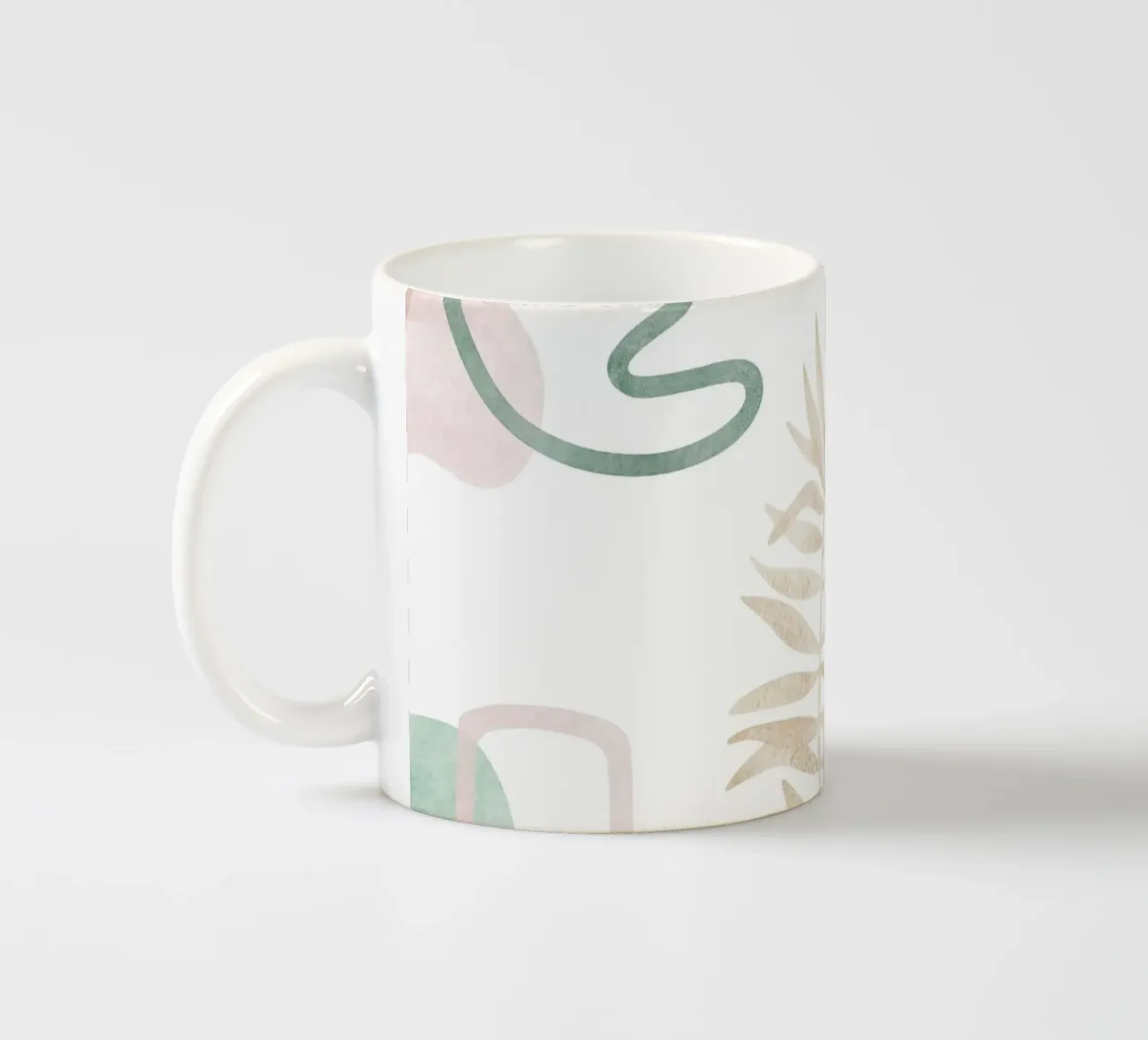 Abstract palm tree pattern - Modern botany ceramic mug by Whole©