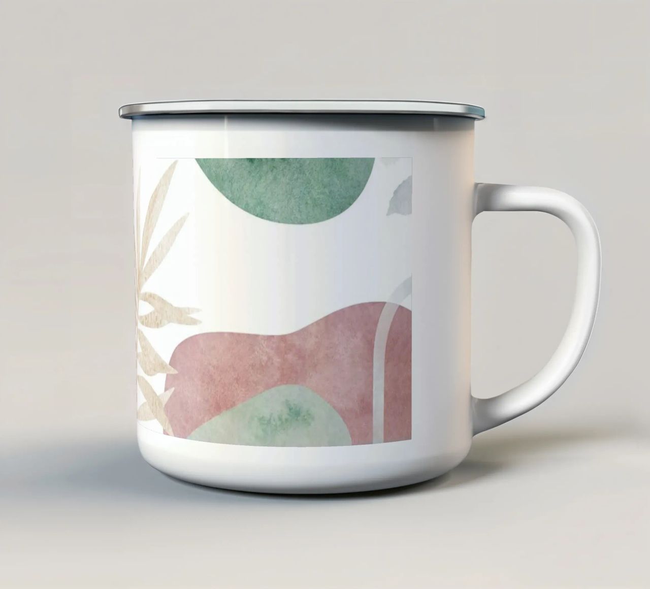 Abstract palm tree pattern - Modern botany enamel mug by Whole©