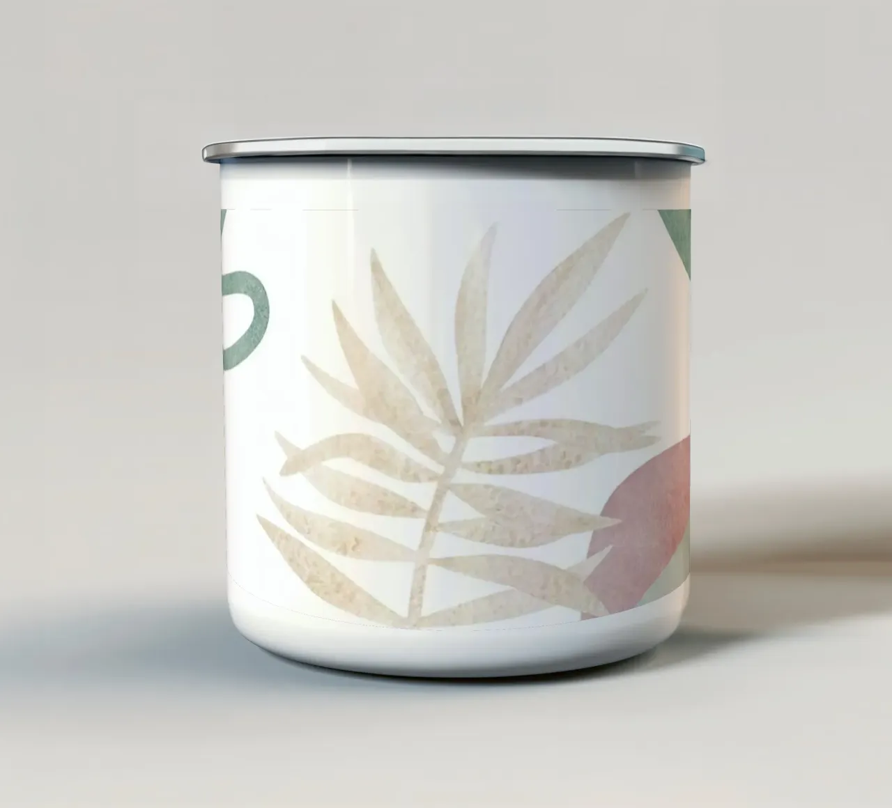 Motif de palmier abstrait - Botanique moderne mug en émail de Whole©