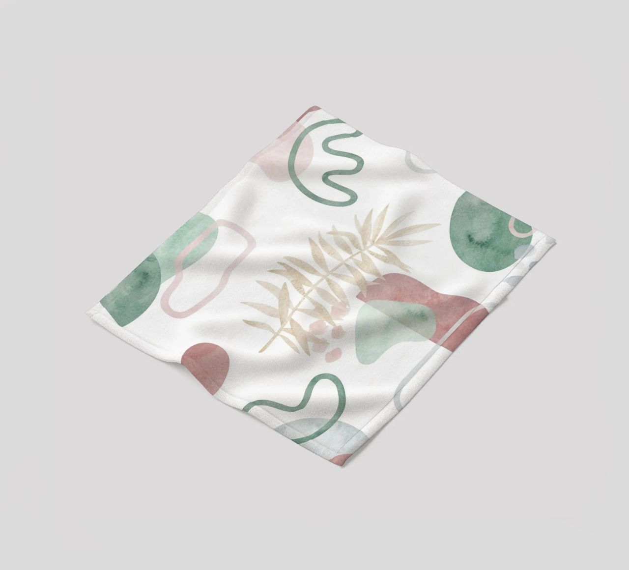 Abstract palm tree pattern - Modern botany fleece blanket by Whole©