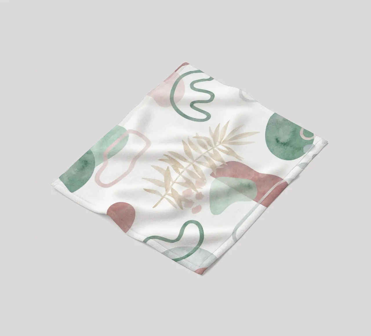 Motif de palmier abstrait - Botanique moderne plaid polaire de Whole©