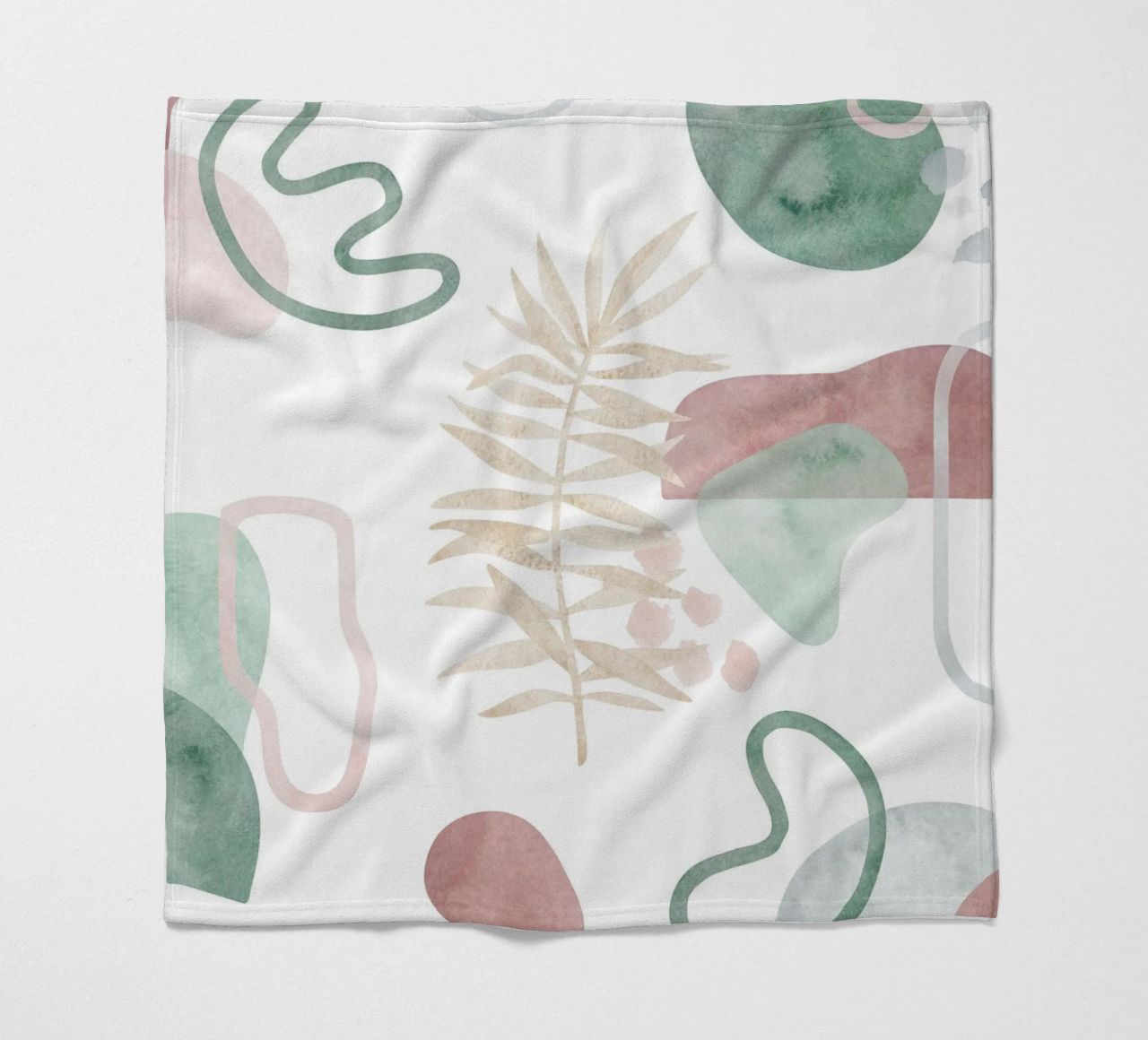 Abstract palm tree pattern - Modern botany fleece blanket by Whole©