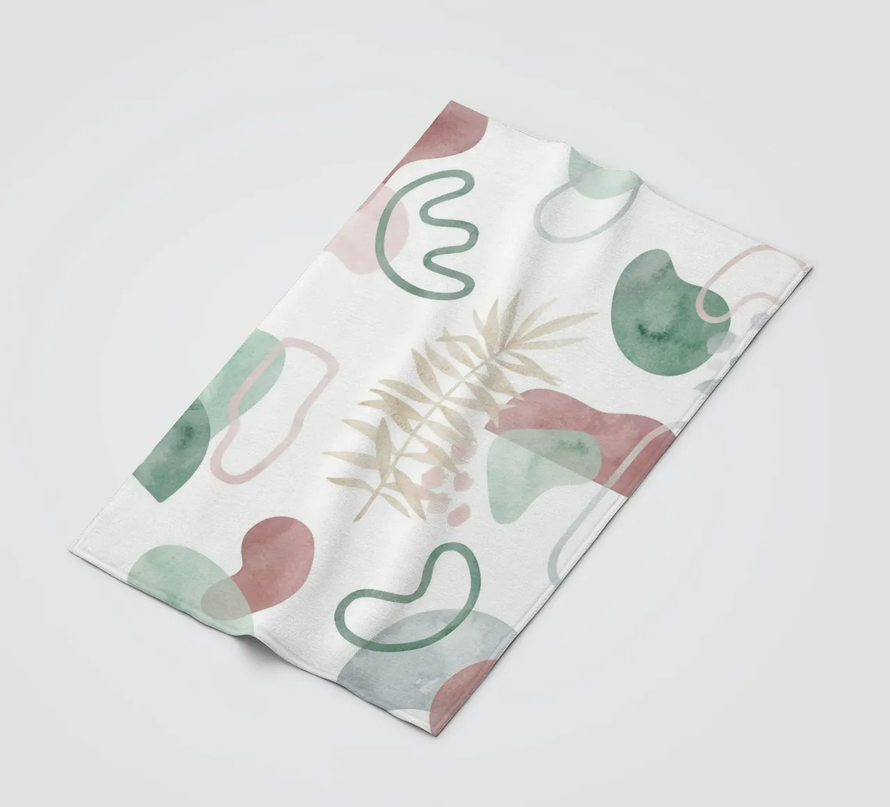 Motif de palmier abstrait - Botanique moderne plaid polaire de Whole©