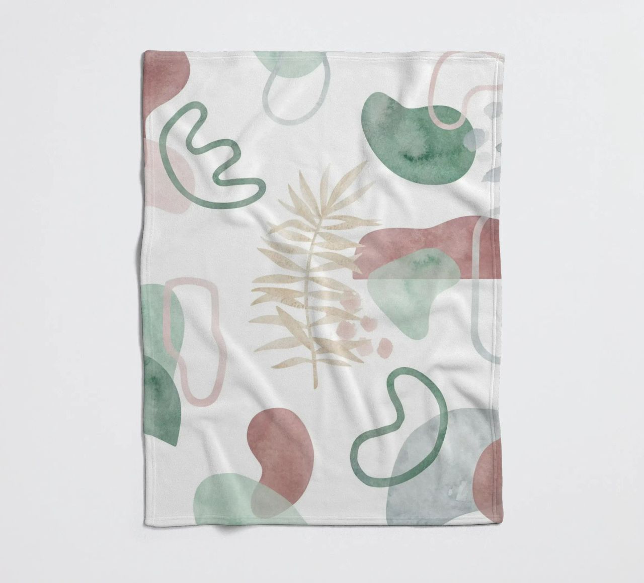 Abstract palm tree pattern - Modern botany fleece blanket by Whole©
