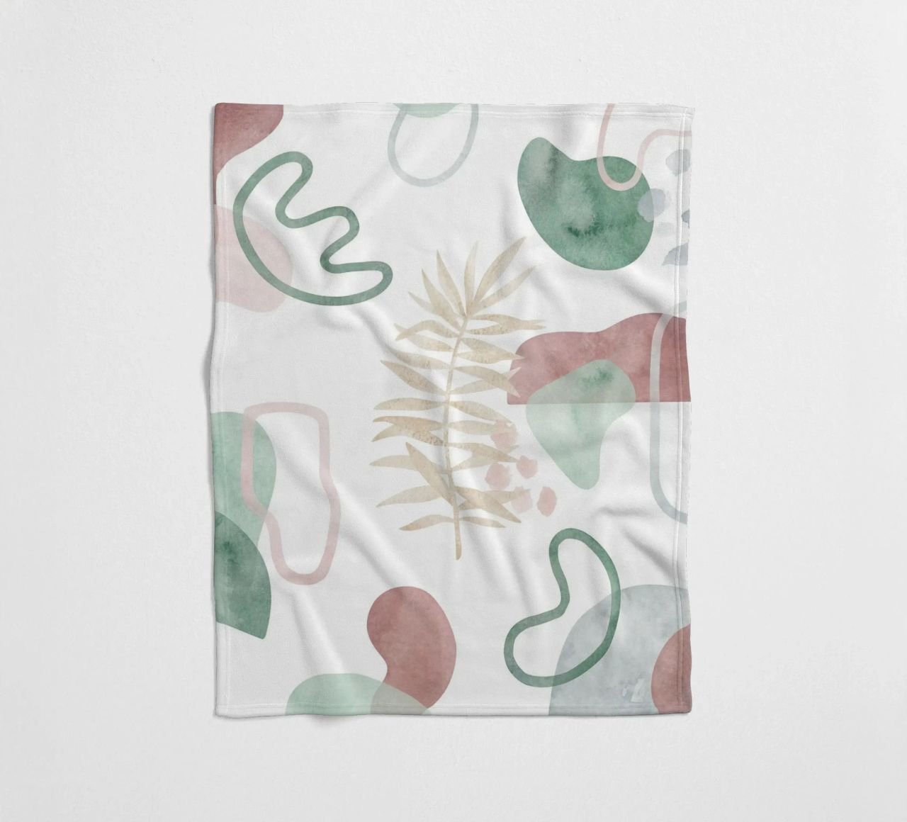 Abstract palm tree pattern - Modern botany fleece blanket by Whole©