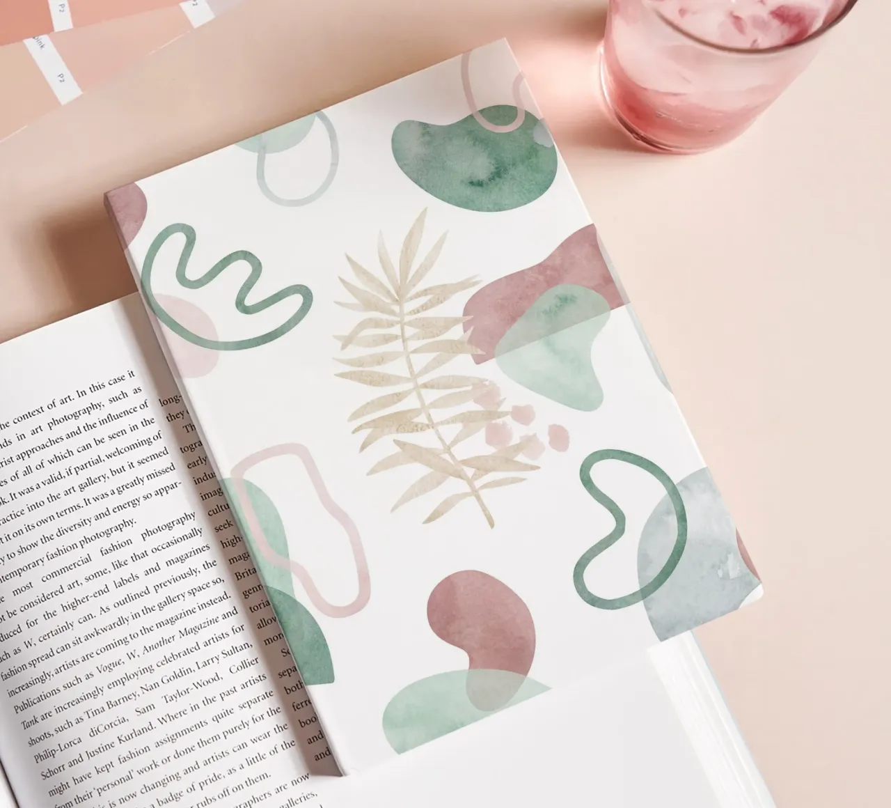 Abstract palm tree pattern - Modern botany notebook by Whole©