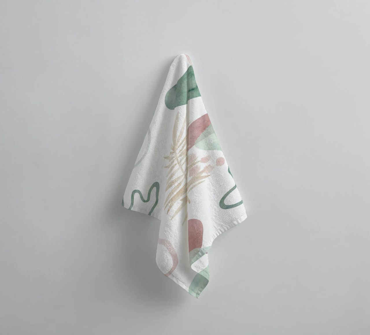 Abstract palm tree pattern - Modern botany towel by Whole©