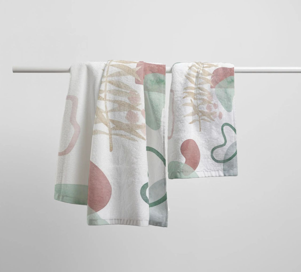 Abstract palm tree pattern - Modern botany towel by Whole©
