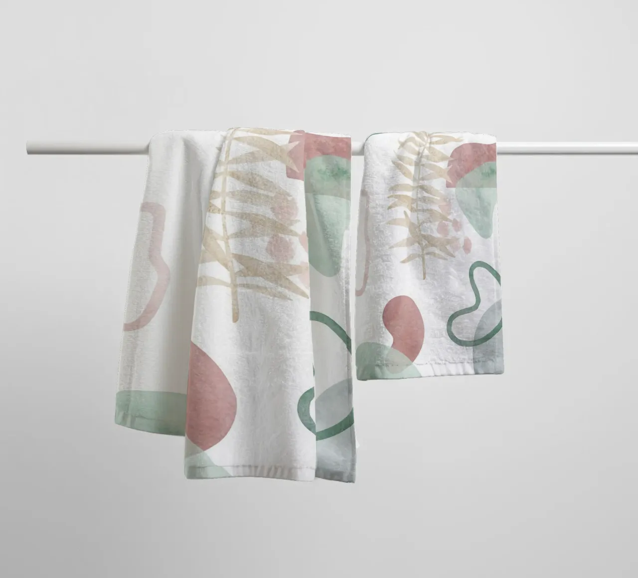 Abstract palm tree pattern - Modern botany towel by Whole©