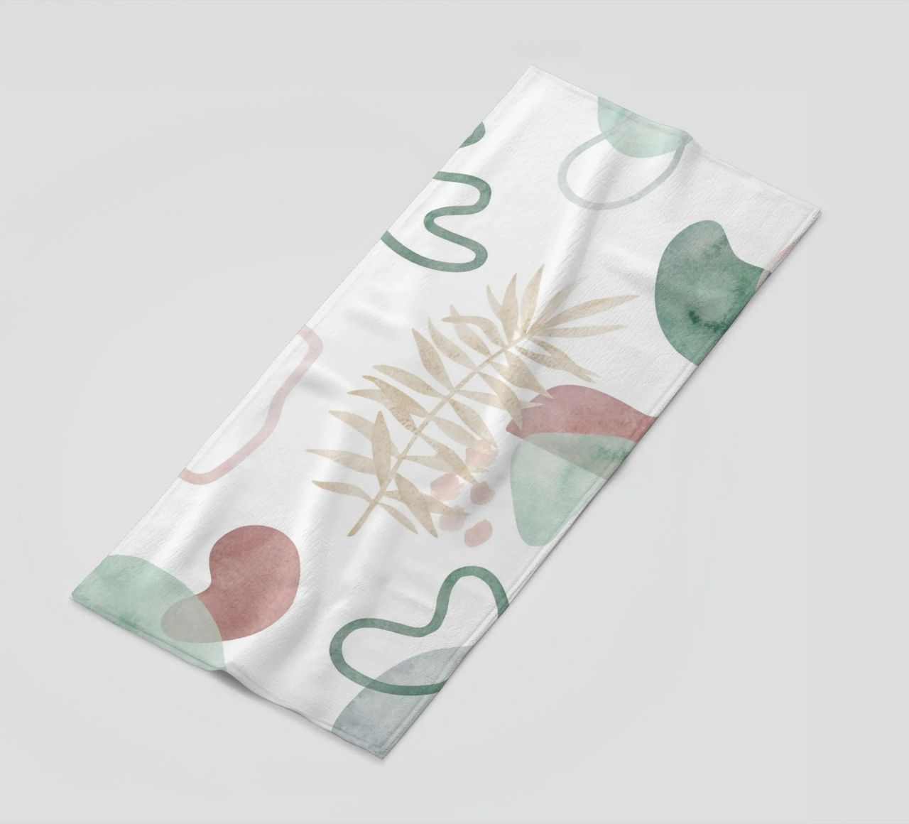 Abstract palm tree pattern - Modern botany beach towel by Whole©