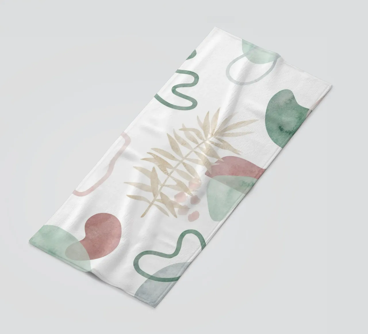 Abstraktes Palmenmuster – Moderne Botanik Strandtuch von Whole©