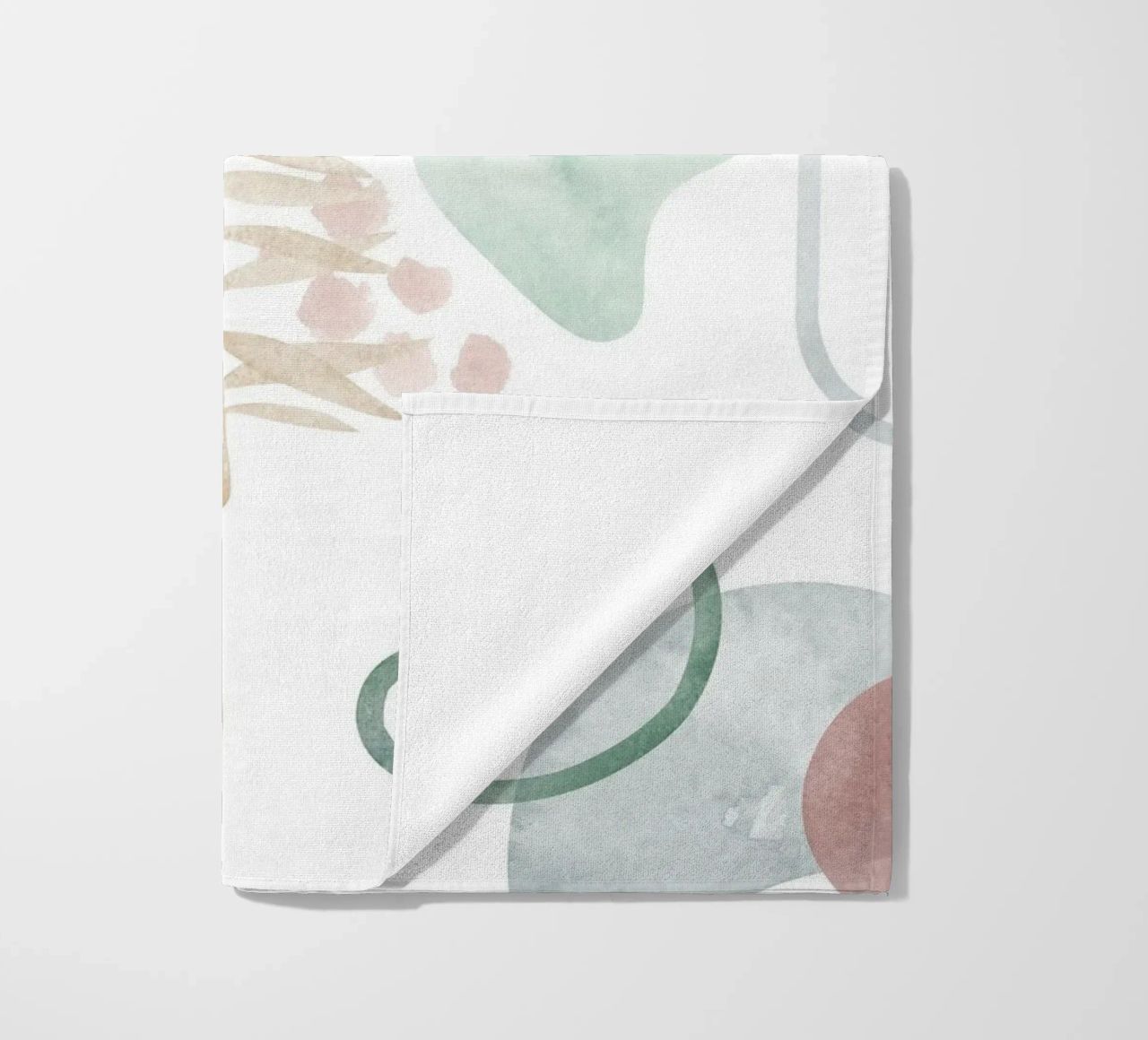 Abstract palm tree pattern - Modern botany beach towel by Whole©