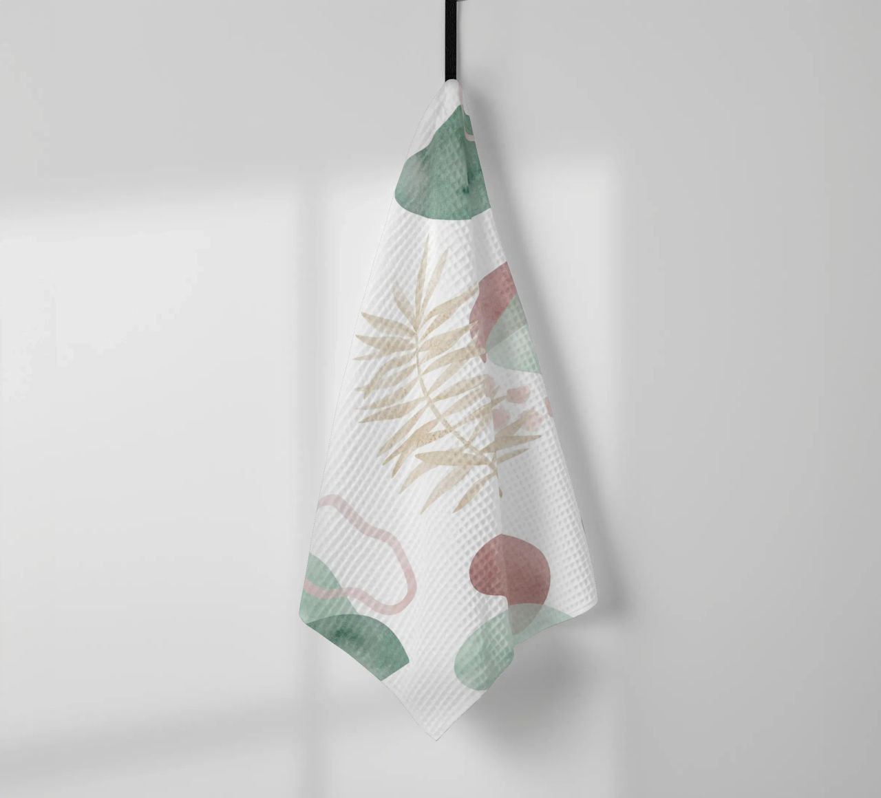 Abstract palmboompatroon - Moderne plantkunde theedoek van Whole©