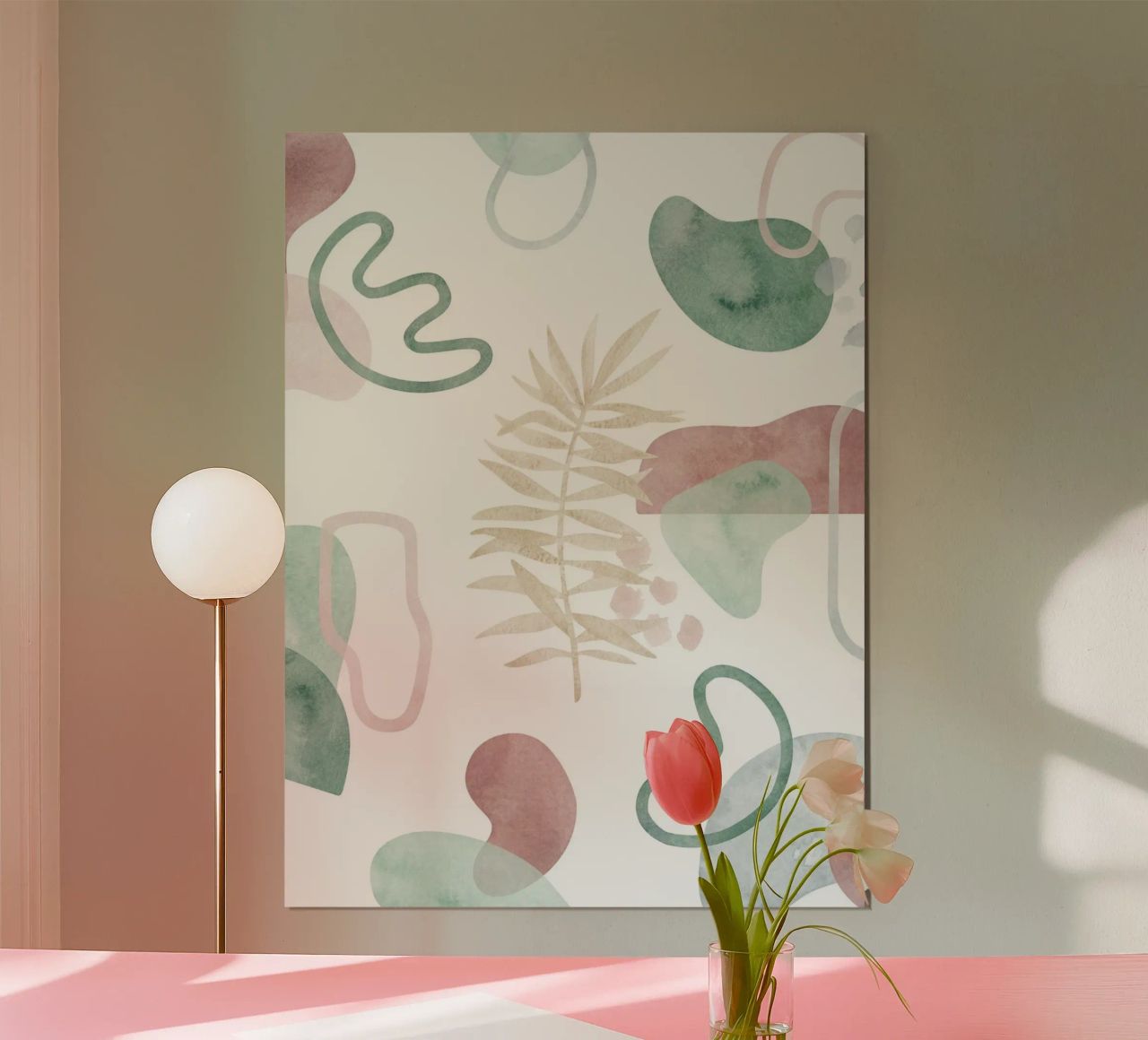 Abstract palm tree pattern - Modern botany hahnemühle by Whole©