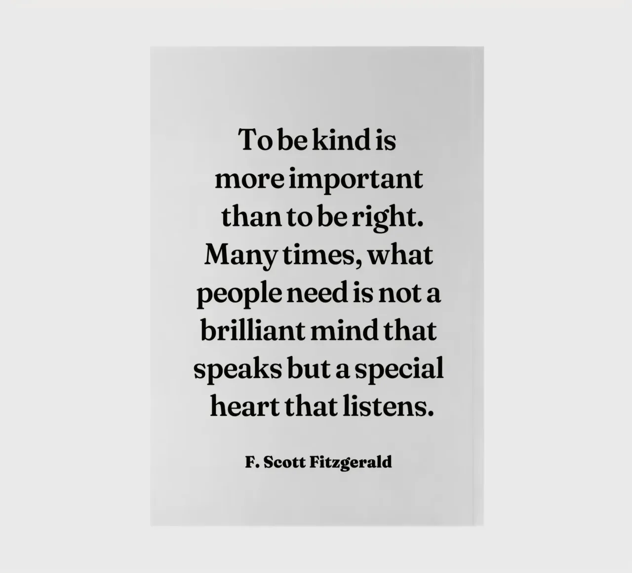 To be kind is more important than to be right quote notebook by Paigaam Studio