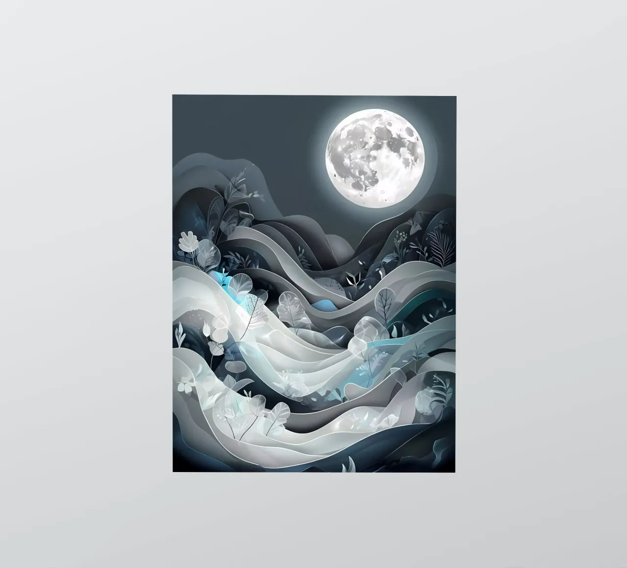 Sereen maanlicht sticker van Artistic-shop