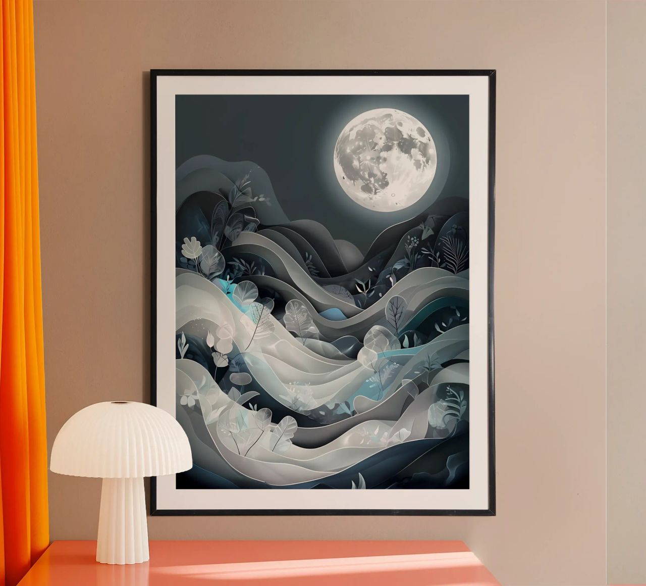 Serene Moonlight poster by Artistic-shop