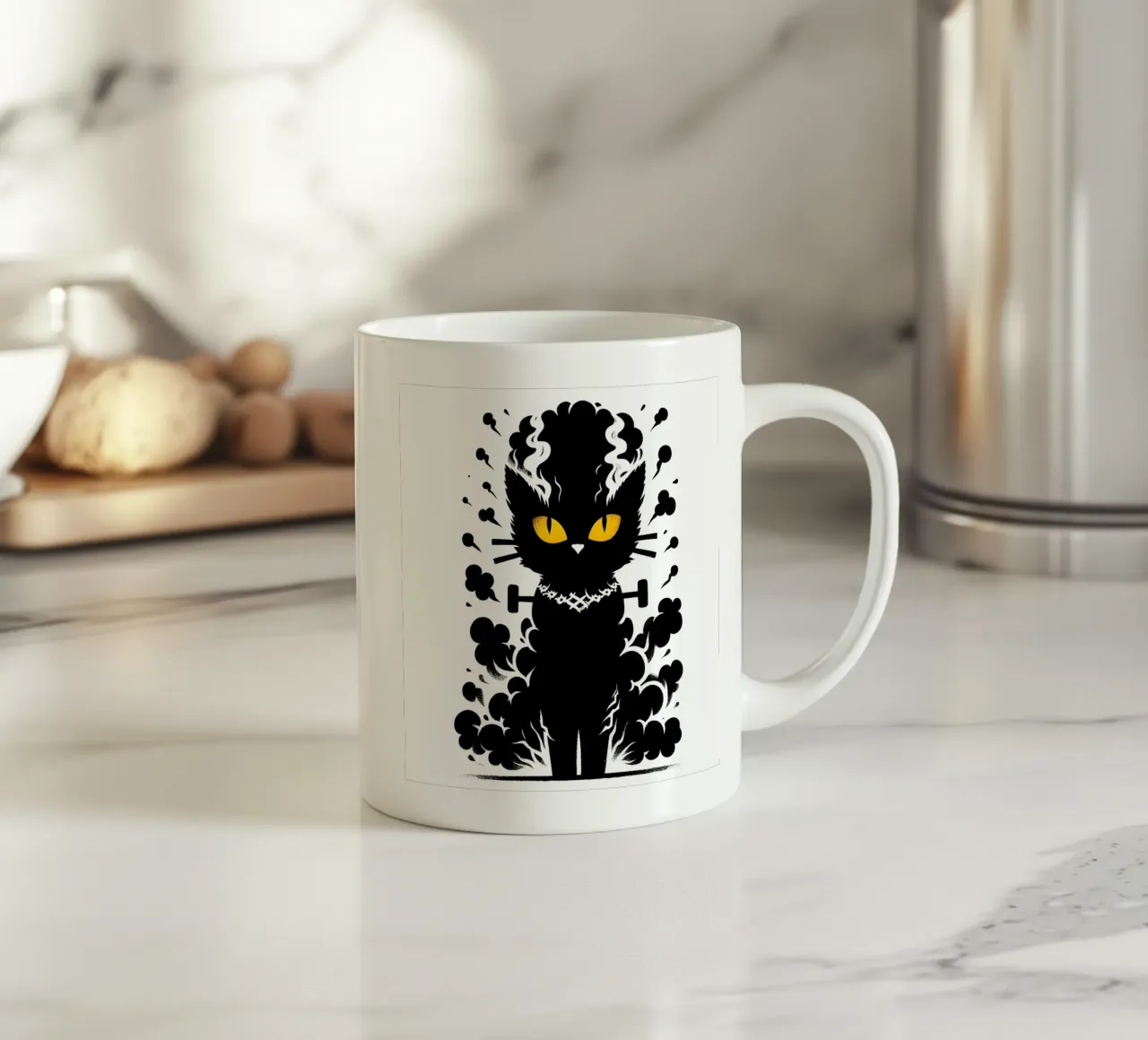 La sposa del gatto di Frankenstein tazza in ceramica da ARTOMATIC