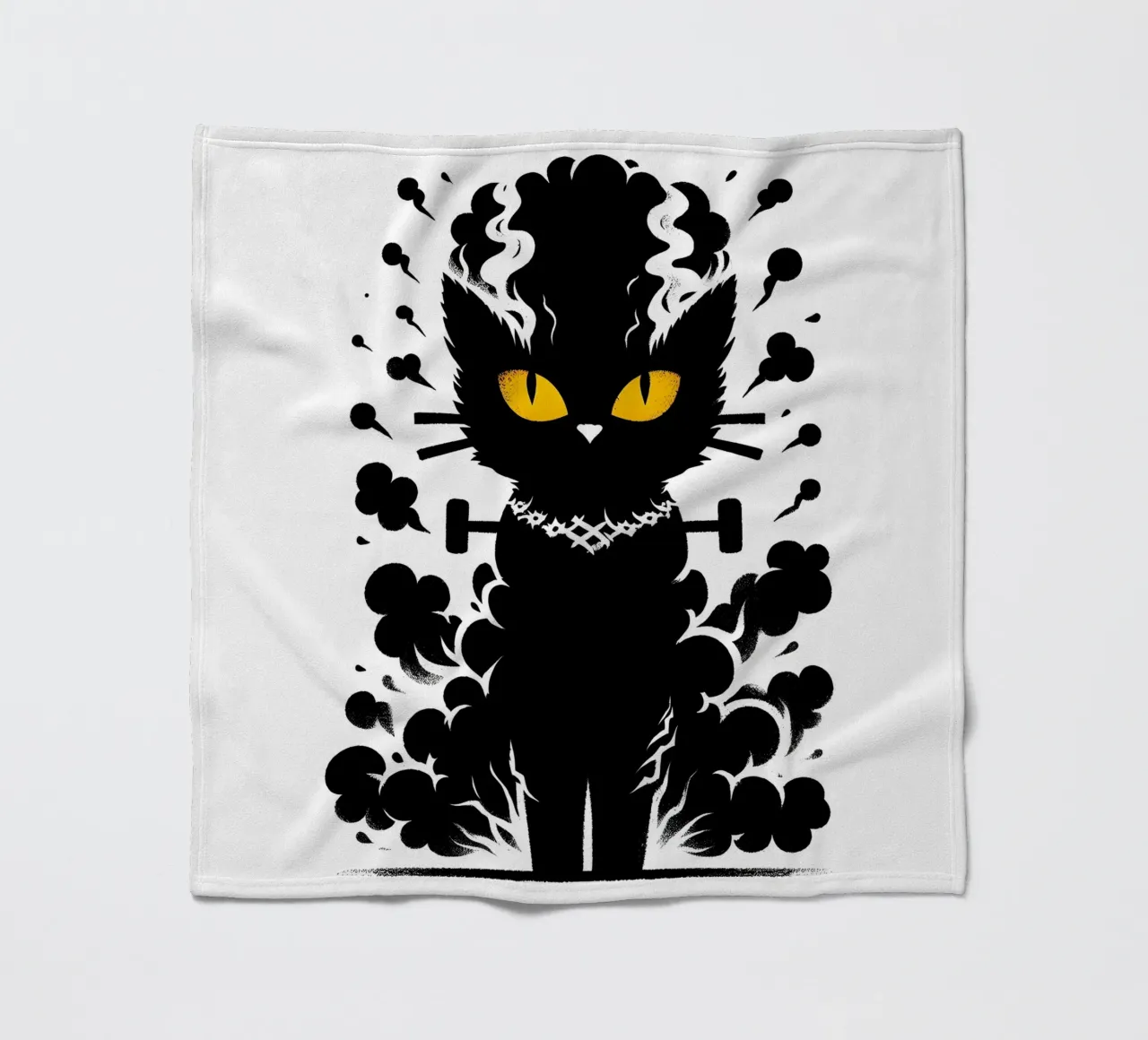 Bride Of Frankenstein's Cat fleece blanket by ARTOMATIC