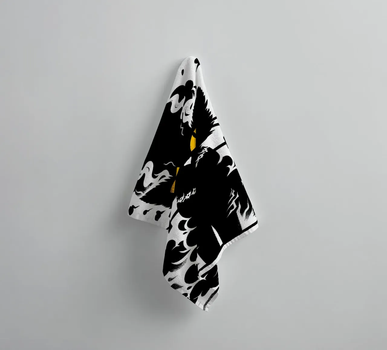 Bride Of Frankenstein's Cat towel by ARTOMATIC