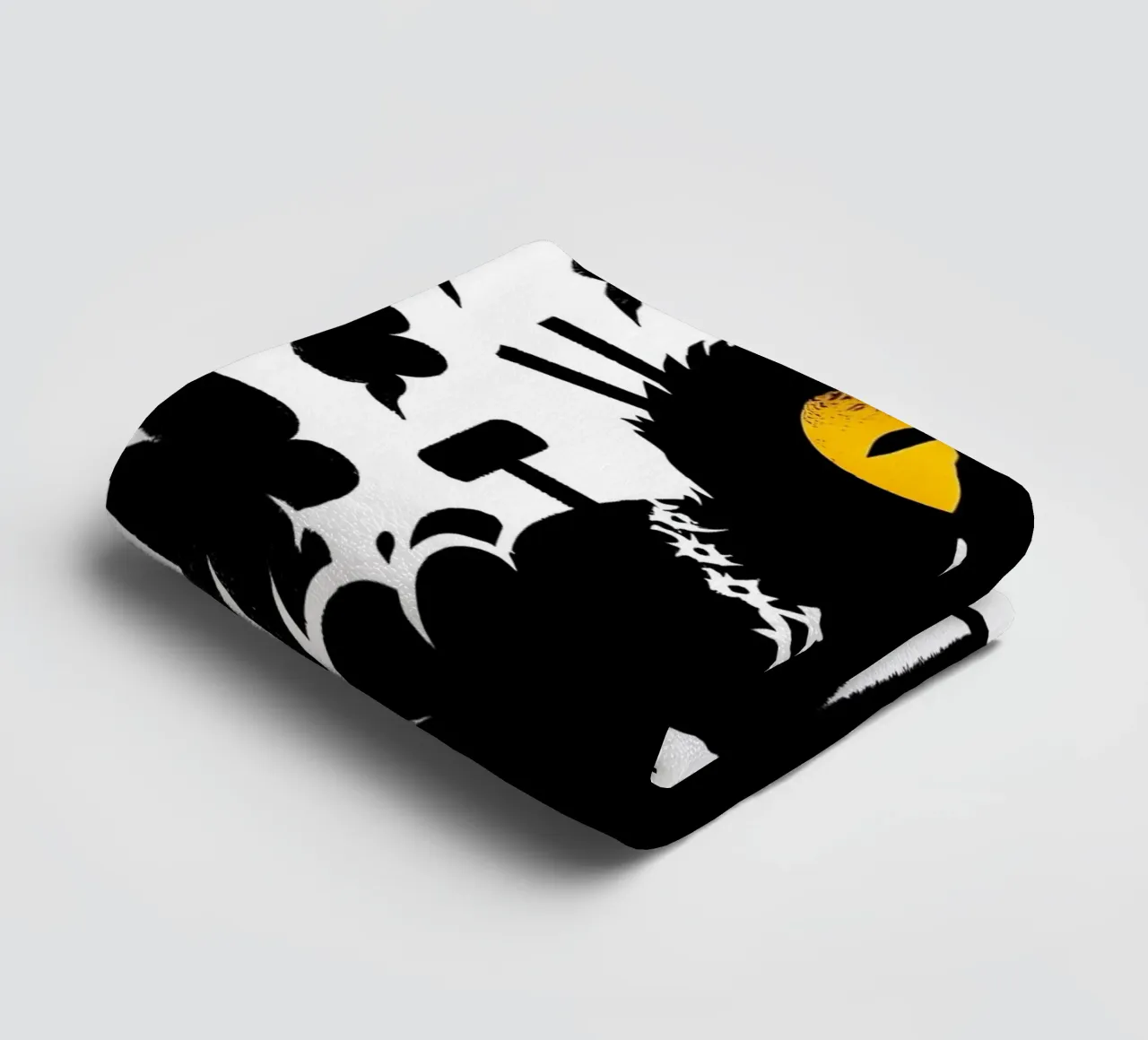 Bride Of Frankenstein's Cat towel by ARTOMATIC