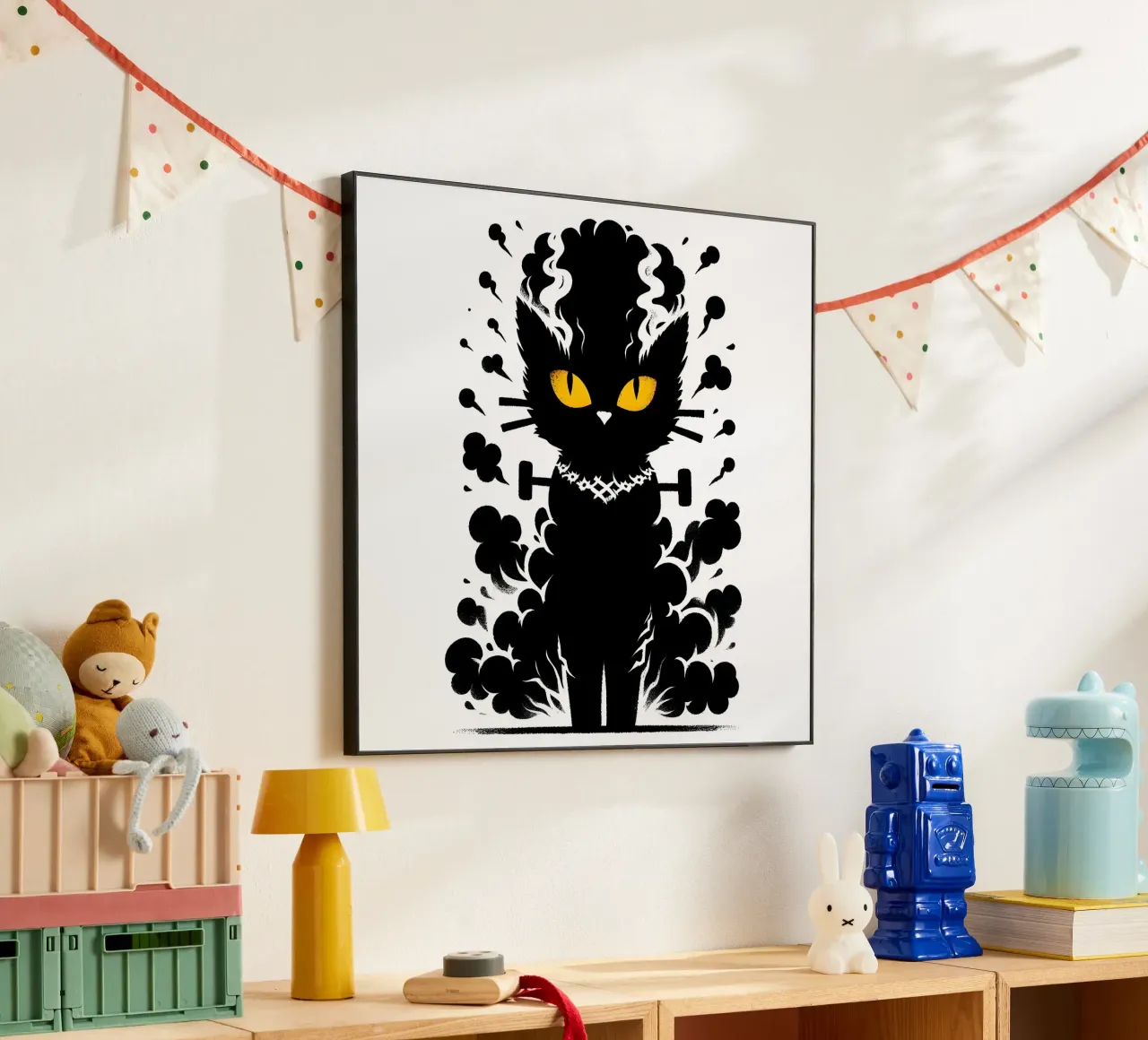 La sposa del gatto di Frankenstein alluminio dibond da ARTOMATIC
