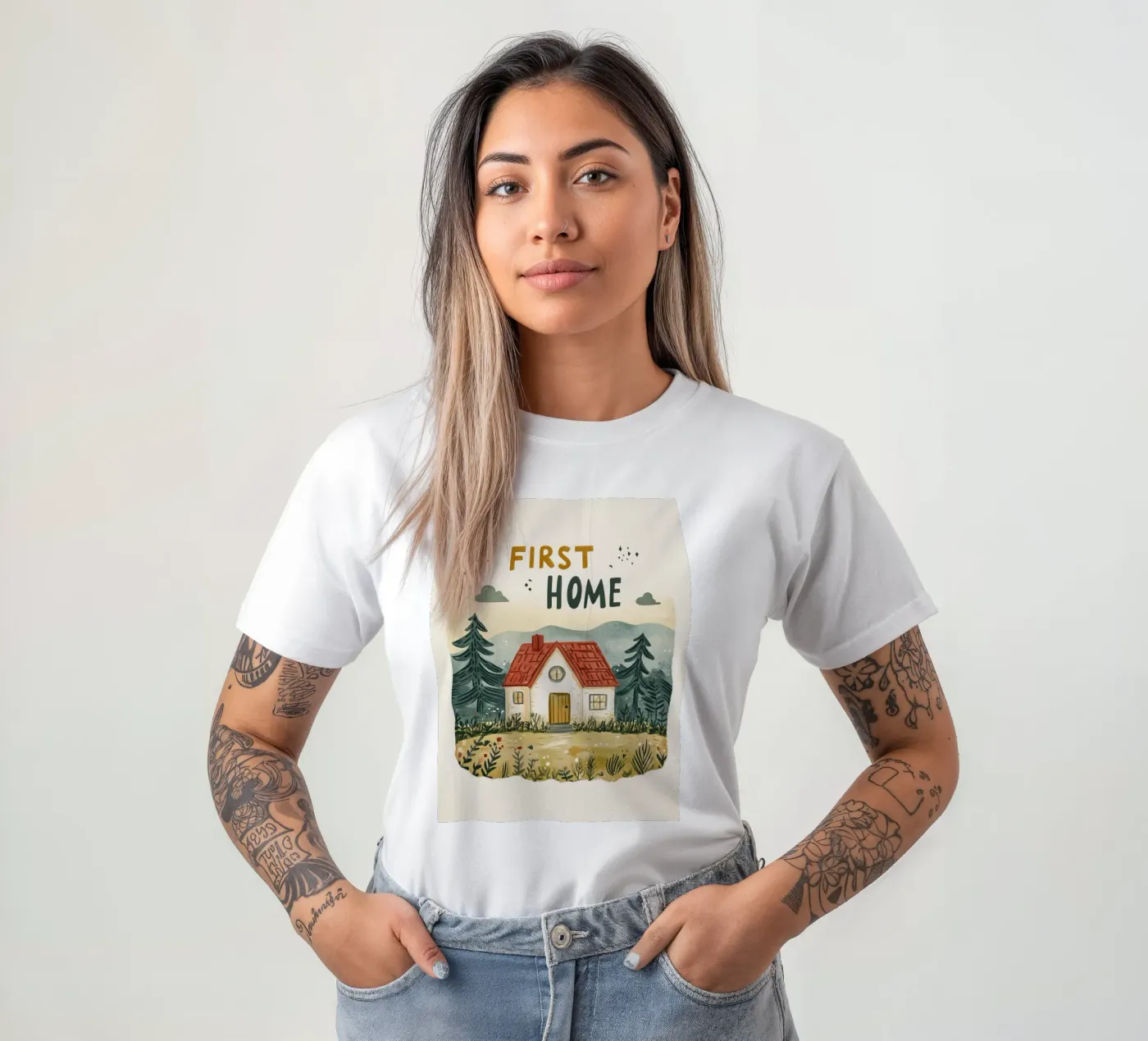 First Home (Version 2) t-shirt da treechild